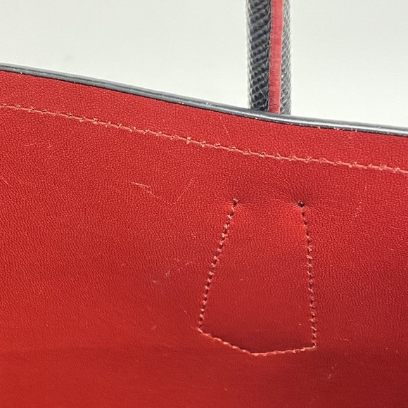 Prada Tote Bag Saffiano Leather Black Red - Picture 11 of 14